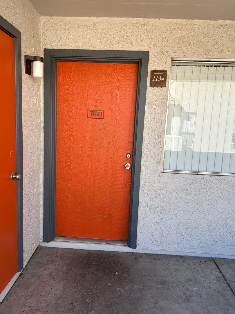Apartment entry at San Marina Apartments.