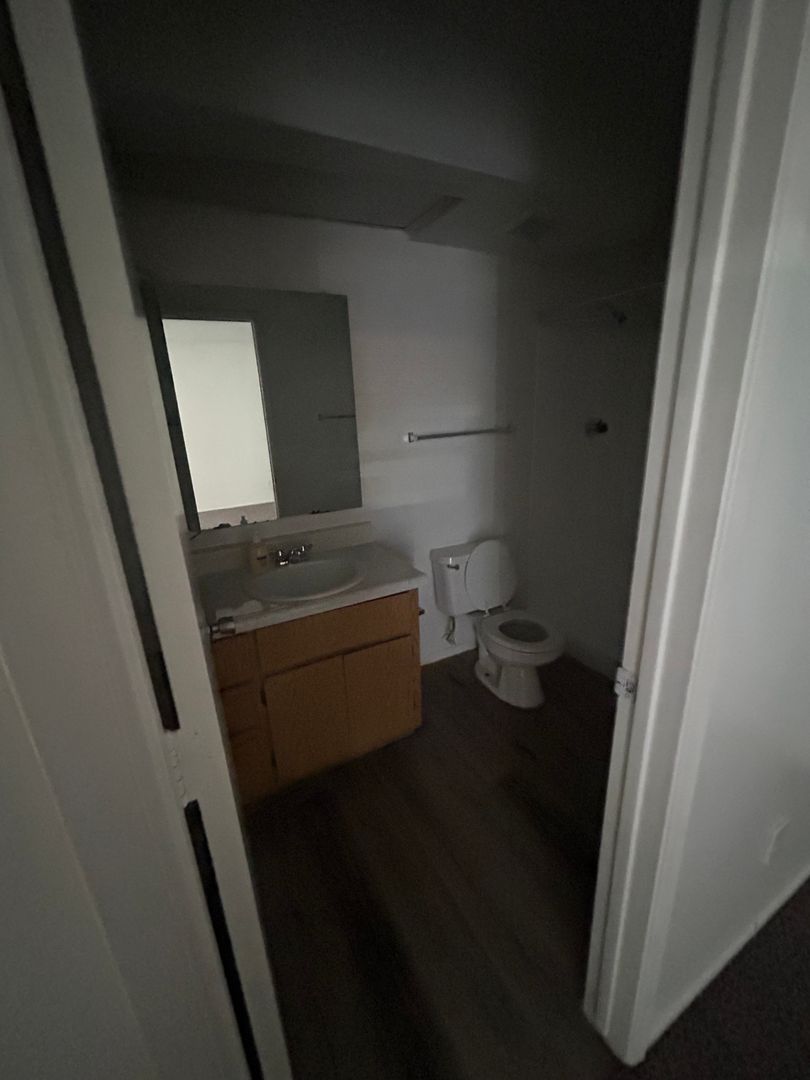 Apartment bathroom — representative home at San Marina Apartments.