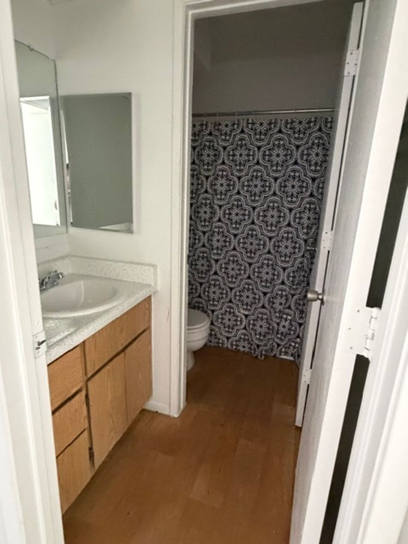 Apartment bathroom — representative home at San Marina Apartments.
