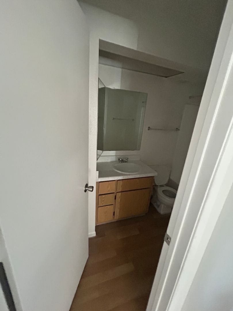 Apartment bathroom — representative home at San Marina Apartments.