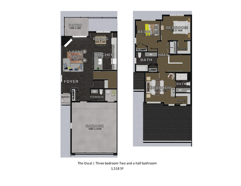 The Oscal, Fence | Three Bedroom Townhome – photo 1