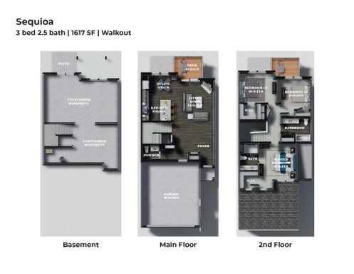 Sequoia | Three Bedroom Interior - Walkout – photo 1