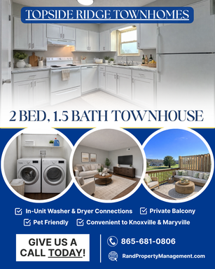 ✨ Total Monthly Leasing Price: $1530 | Beautiful 2 Bed Townhomes for Rent in Louisville, TN