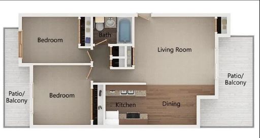 Spacious Two Bedroom with Patio! – photo 1