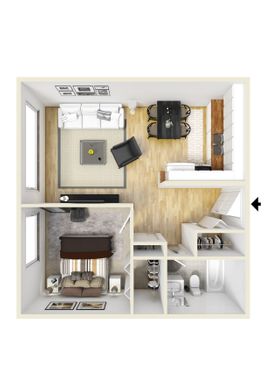 Large One Bedroom at 2M! Top Floor – photo 1