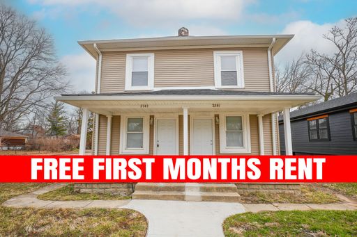 Free First Month Rent! 2343 Adams Street / 2 Bed 1 Bath Duplex Indy Eastside! – photo 1