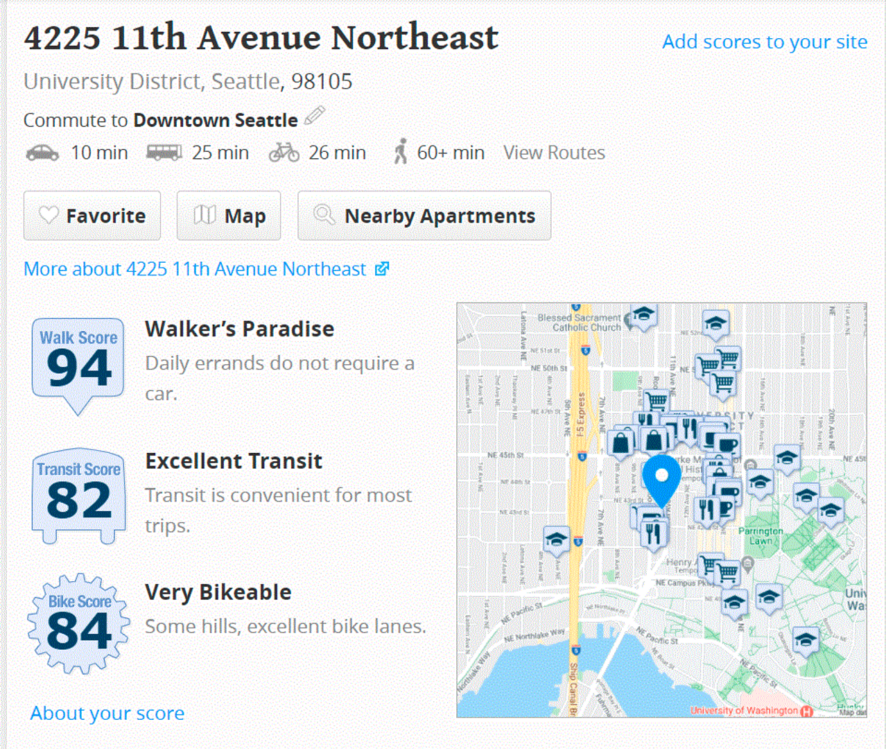 Seattle Apartment: 4229 11th Ave NE