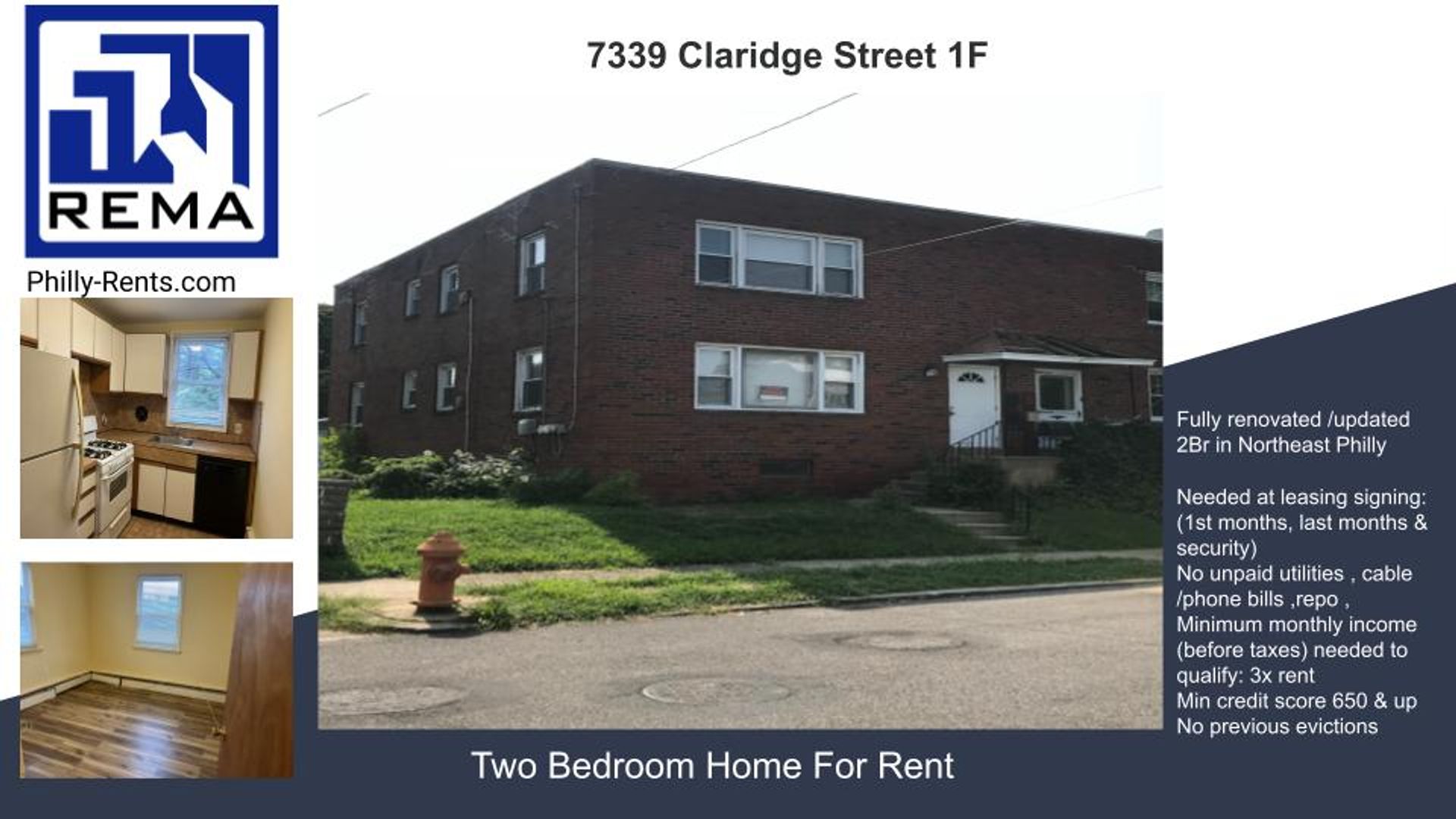 Philadelphia Apartment: 7339 Claridge Street