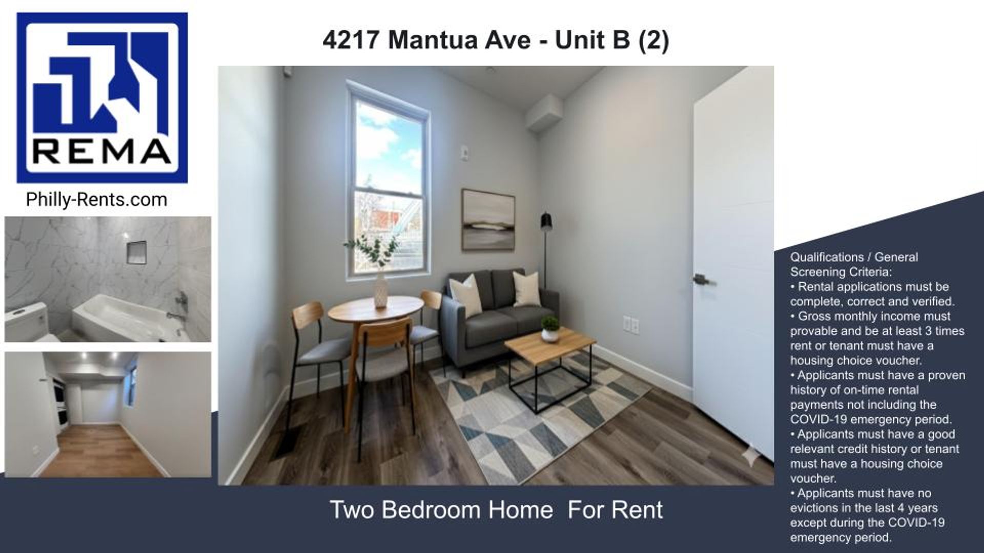 Philadelphia Apartment: 4217 Mantua Ave