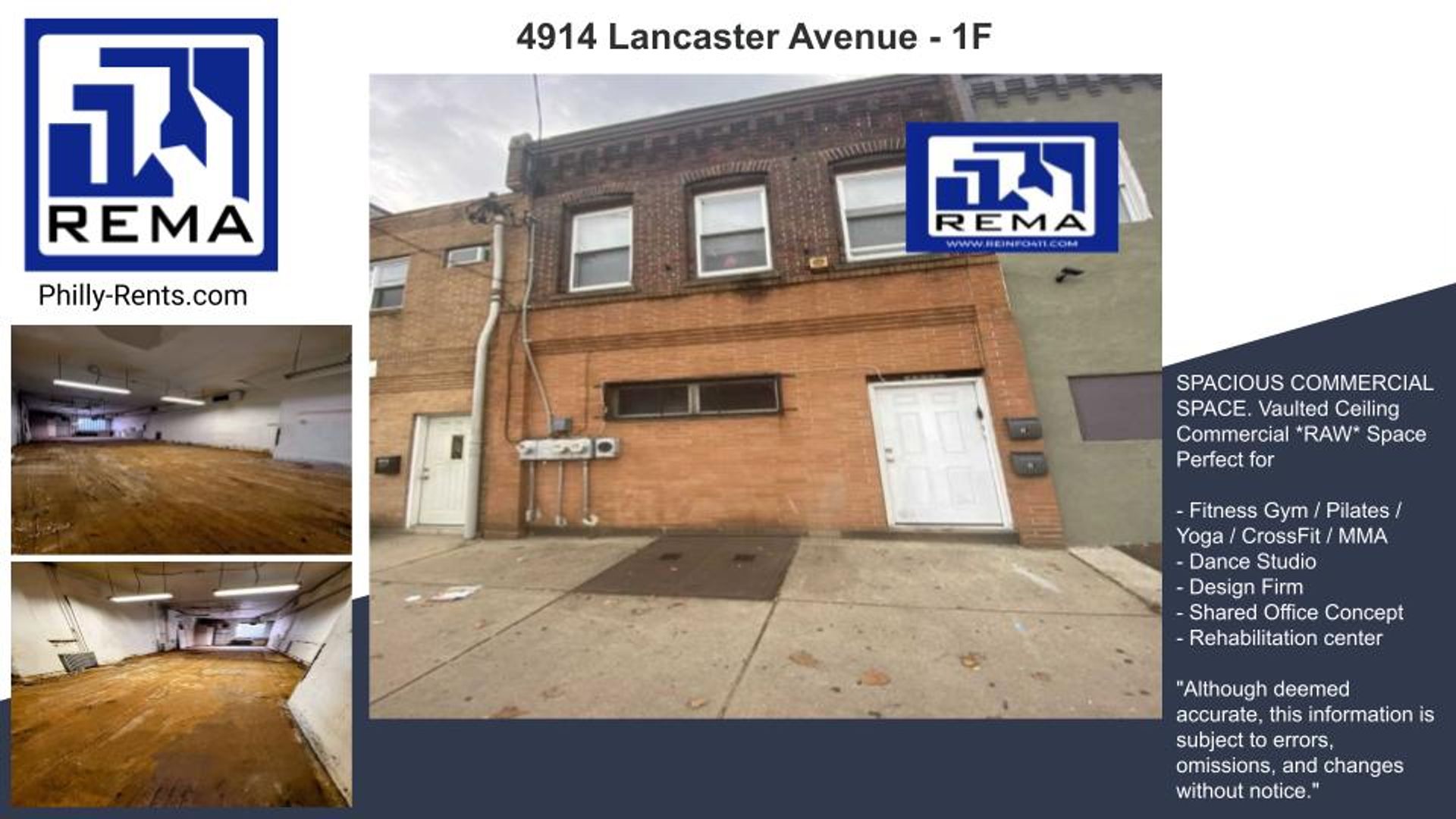 Philadelphia Apartment: 4914 Lancaster Avenue - 1F [Commercial Unit]