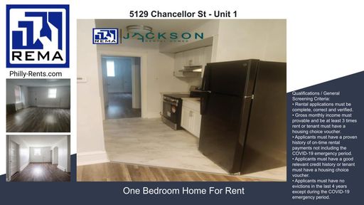 1 Bedroom Apartment – 5129 Chancellor St, Philadelphia, PA 19139 - Unit 1, Philadelphia, PA 19139