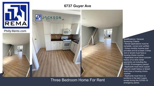 3 Bedroom House – 6737 Guyer Ave,, Philadelphia, PA 19142