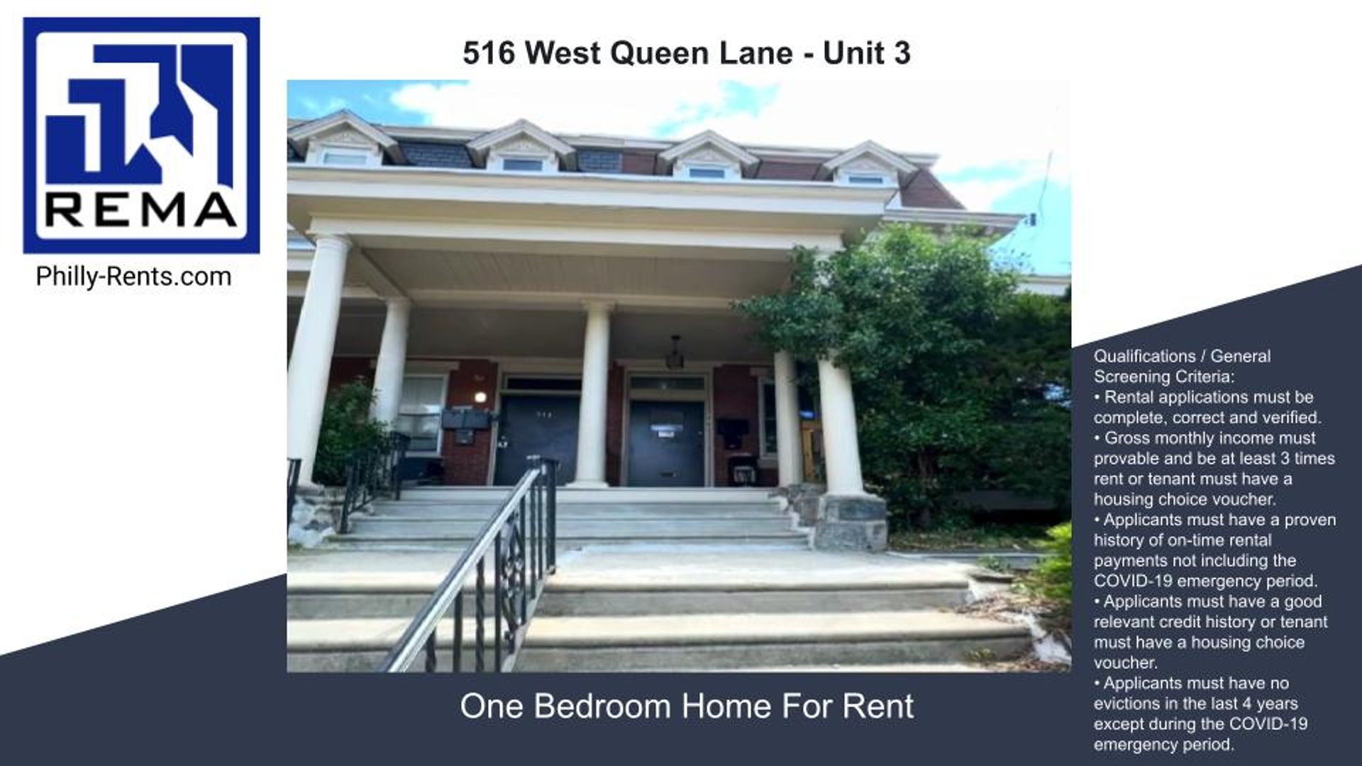 Philadelphia Apartment: 516 West Queen Lane