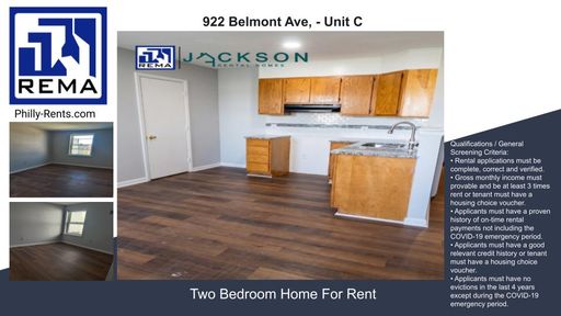 922 Belmont Ave. Cozy 2-Bedroom Apartment in West Philadelphia – photo 1