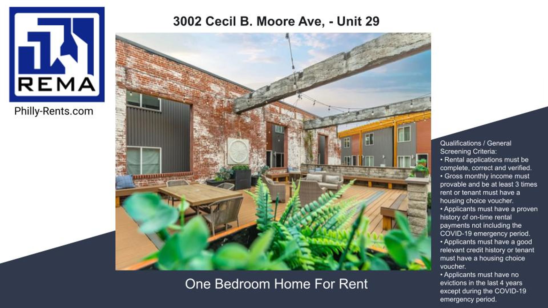 Philadelphia Apartment: 3002 Cecil B. Moore Ave,