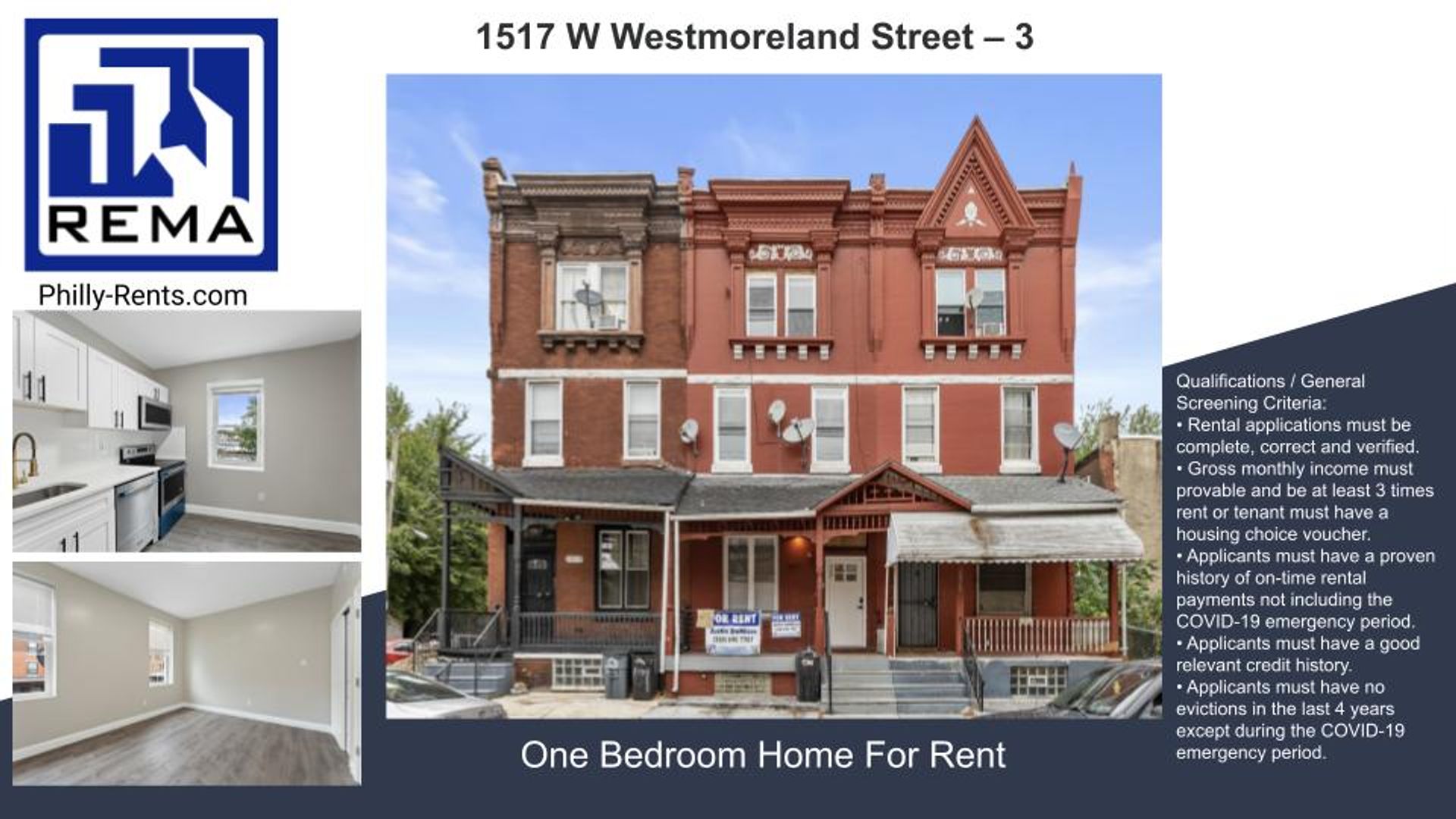 Philadelphia Apartment: 1517 W Westmoreland Street