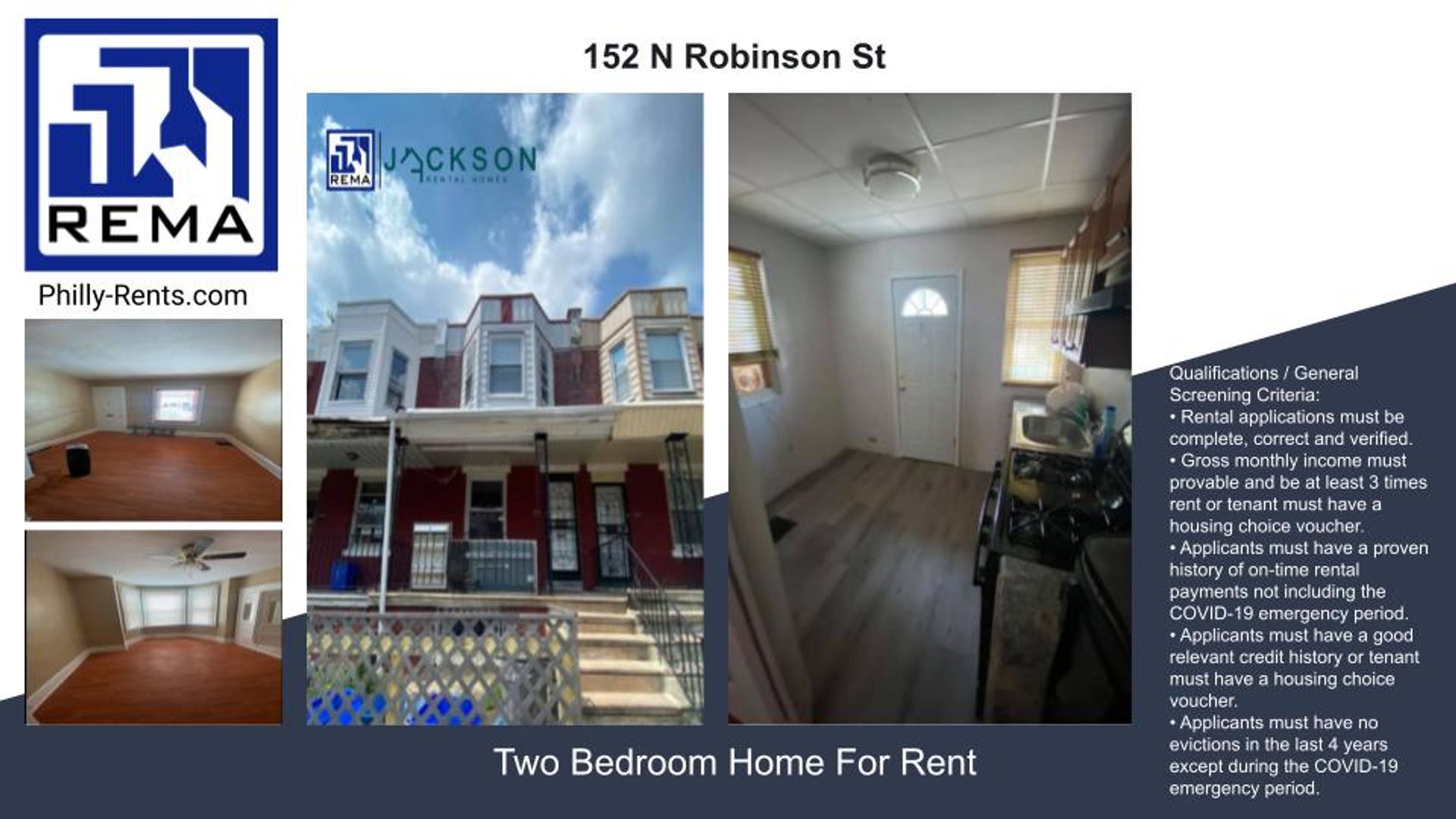 2 Bedroom Rental – 152 N Robinson St., Philadelphia, PA