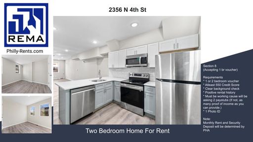 2 Bedroom Rental – 2356 N 4th St,, Philadelphia, PA 19133