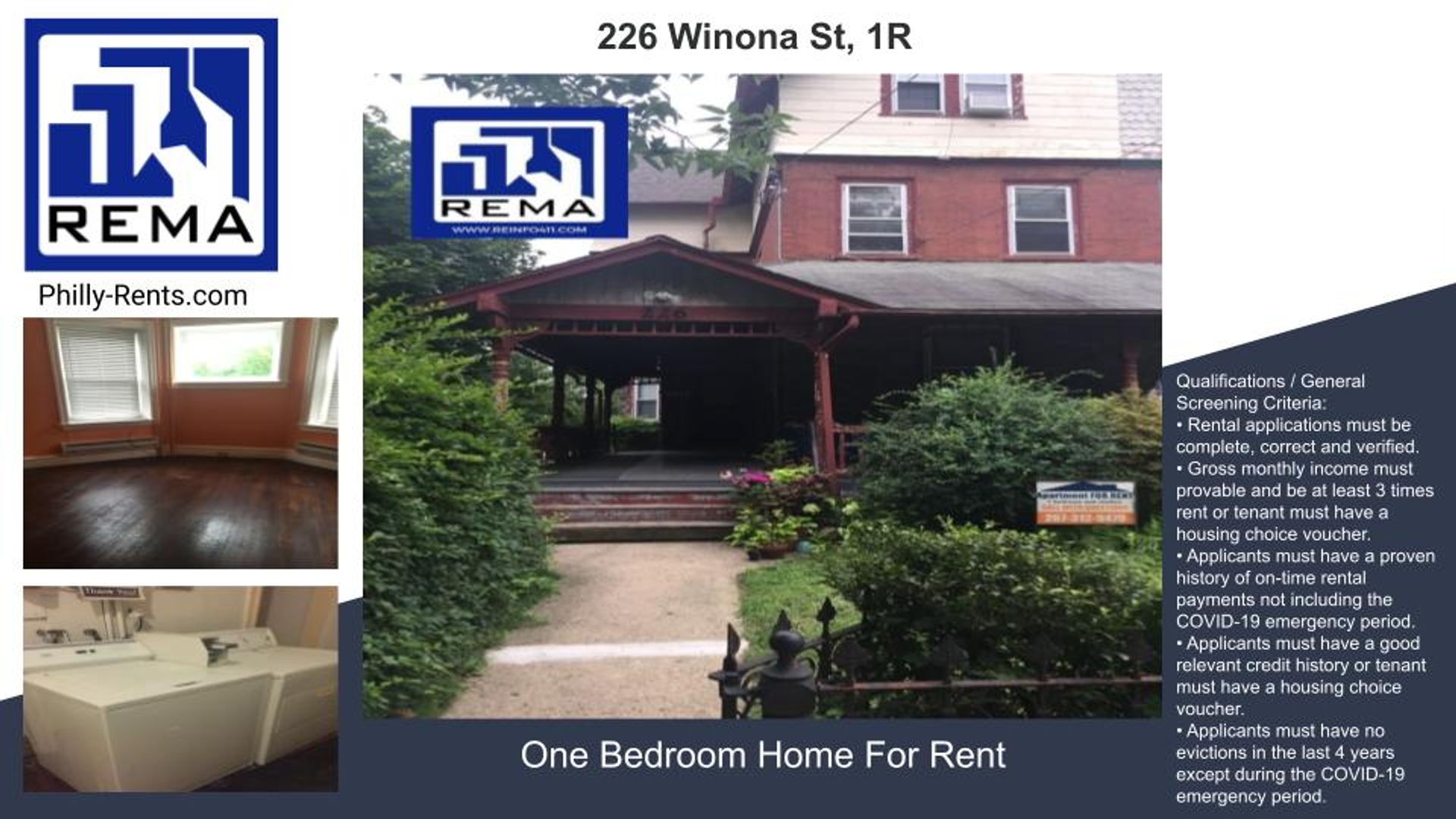 Philadelphia Apartment: 226 Winona Street