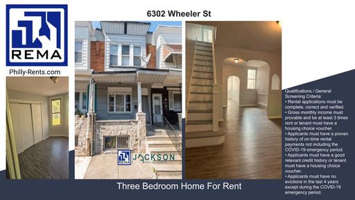 3 Bedroom House – 6302 Wheeler St,, Philadelphia, PA 19142