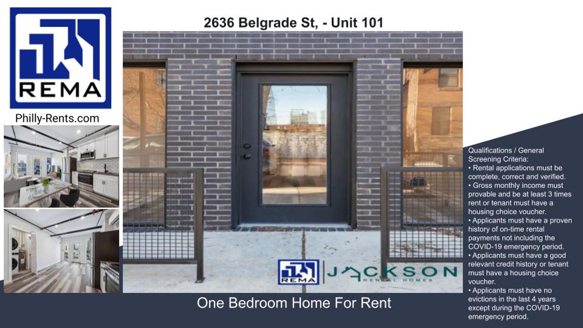Philadelphia Apartment: 2636 Belgrade St,