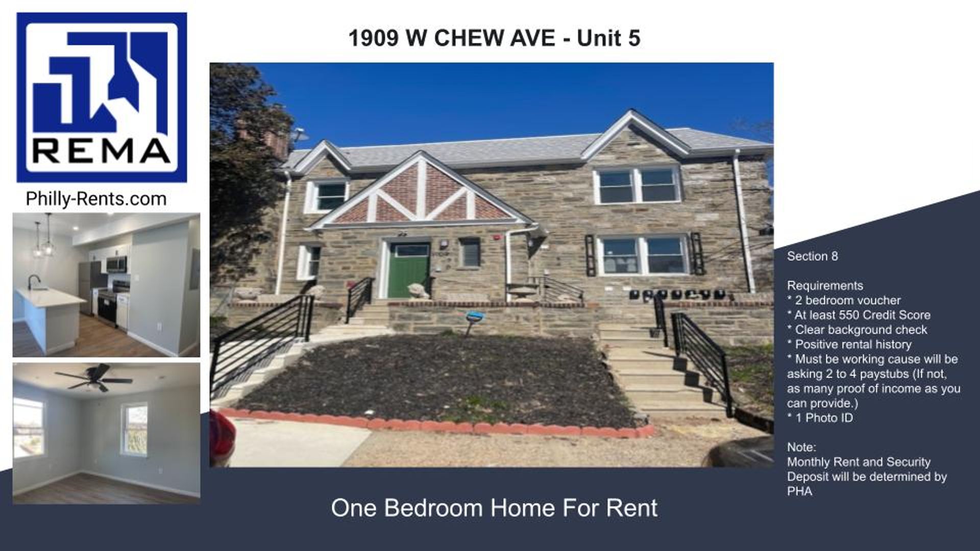 Philadelphia Apartment: 1909 W CHEW AVE