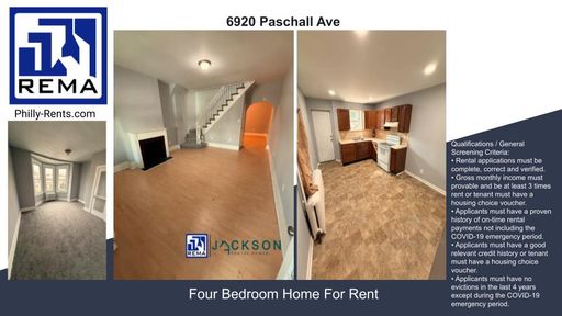 4 Bedroom House – 6920 Paschall Ave,, Philadelphia, PA 19142