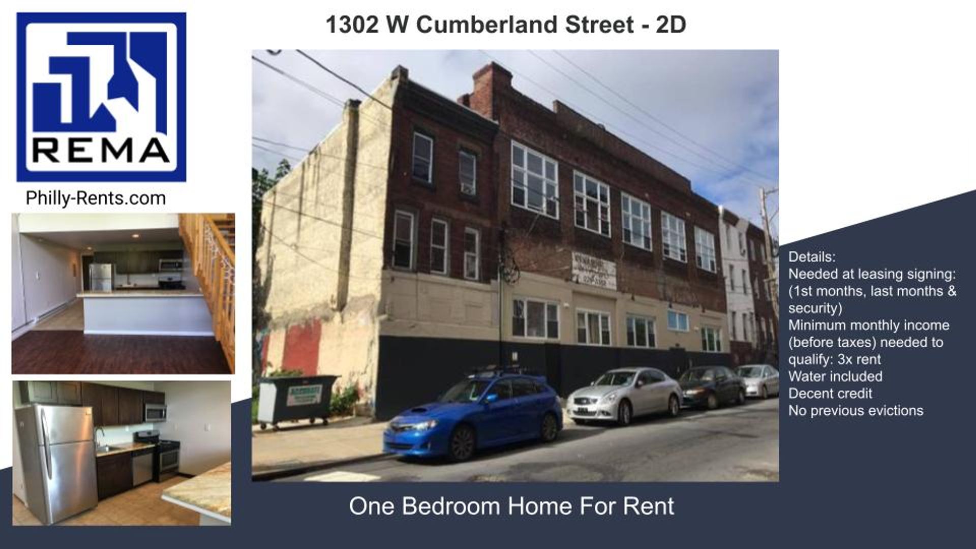 Philadelphia Apartment: 1302 W Cumberland Street