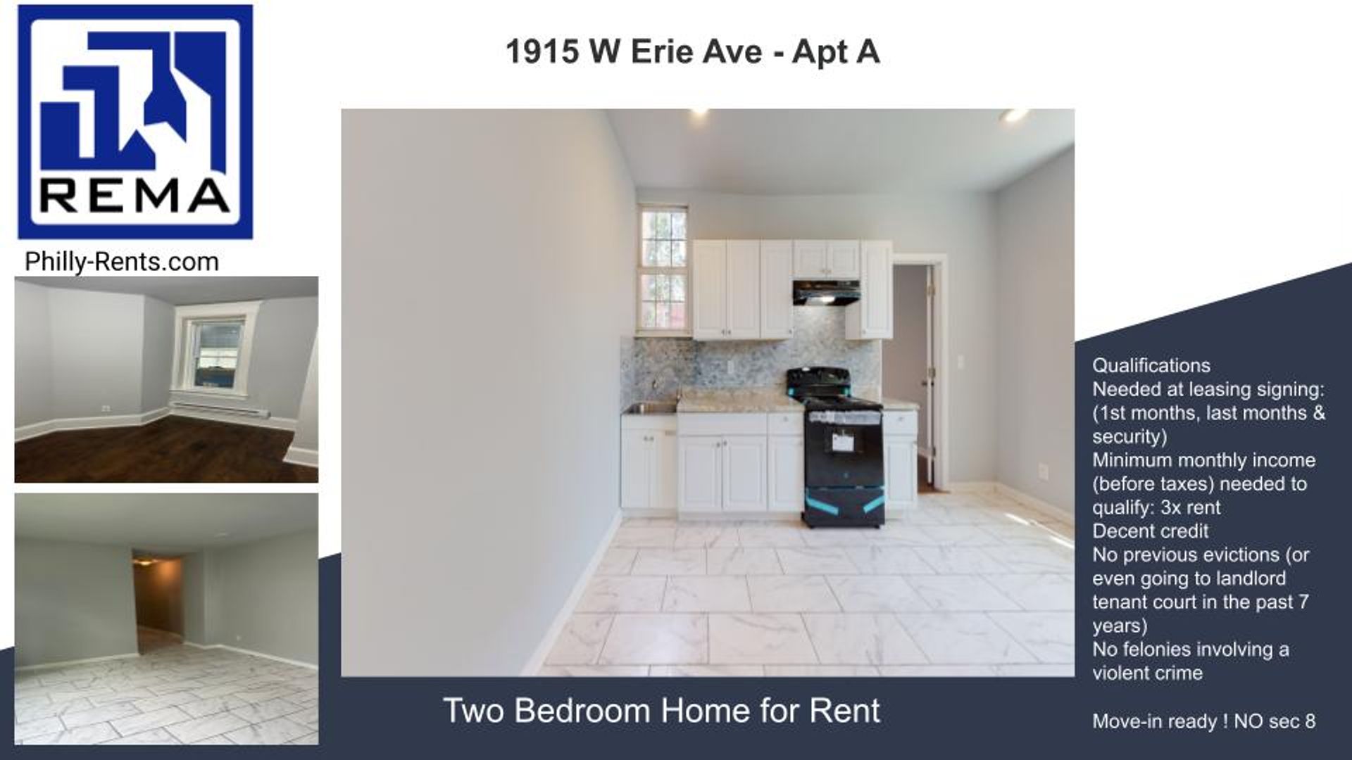 Philadelphia Apartment: 1915 West Erie Avenue