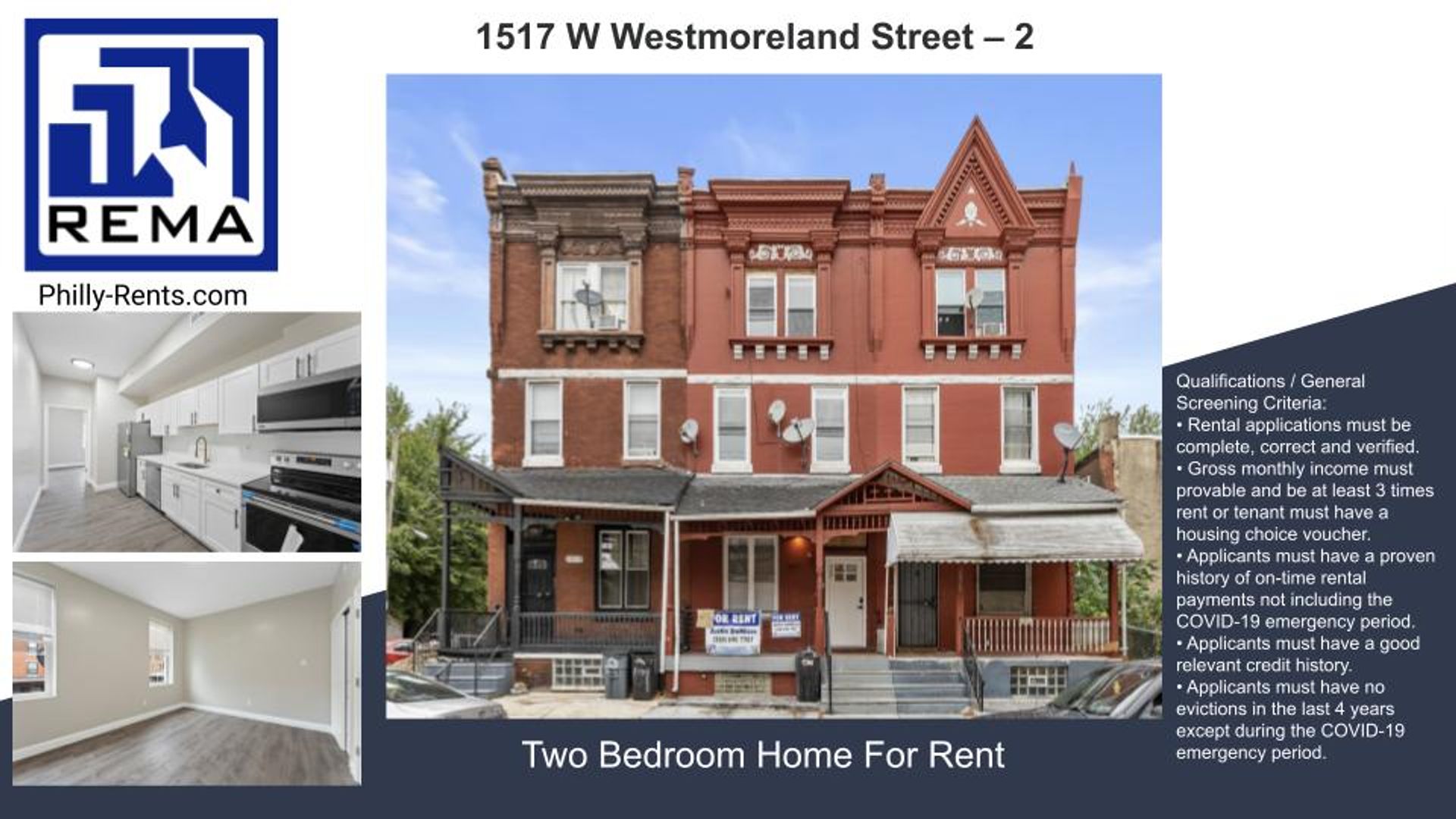 Philadelphia Apartment: 1517 W Westmoreland Street