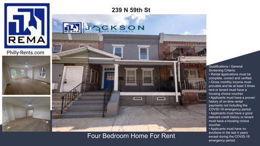 4 Bedroom House – 239 N 59th St,, Philadelphia, PA 19139