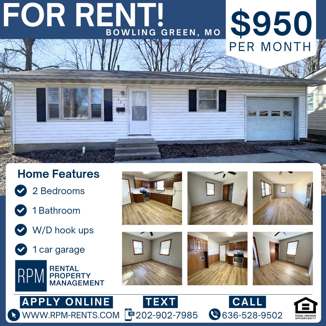 2 Bedroom 1 Bathroom in Bowling Green, MO