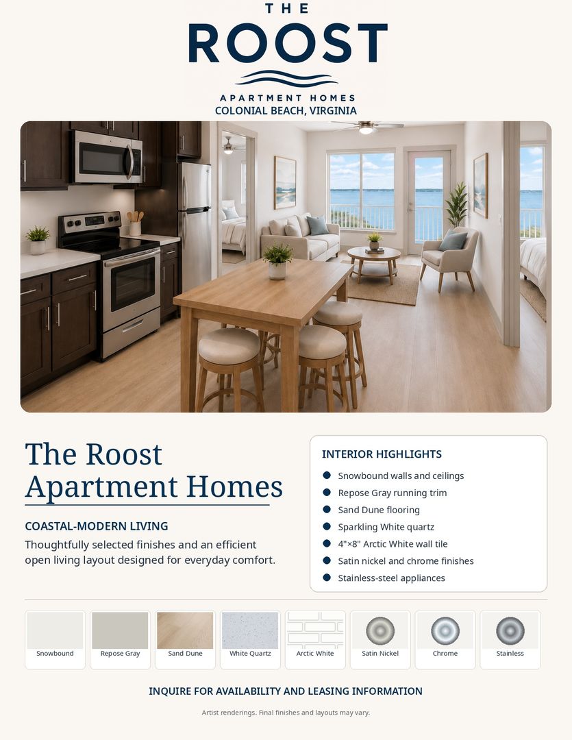 Colonial Beach Apartment: 213 Taylor St - 104