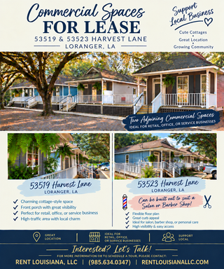 Commercial Cottage Space Leasing Now!