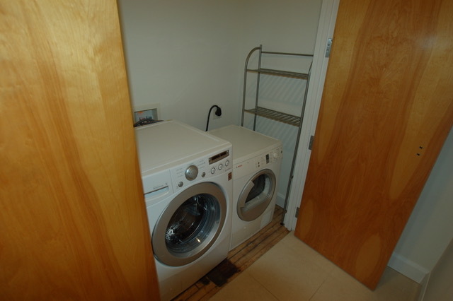 Laundry room at 106 N High St., Unit 401