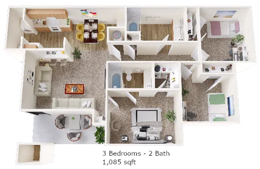 Welcome to Edmond at Twenty500, where luxury meets convenience. Our stunning 3-bedroom apartments offer the perfect blend of modern design and comfortable living. – photo 1