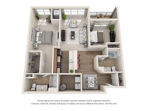2 Bedroom 2 Bath 1280 – photo 1