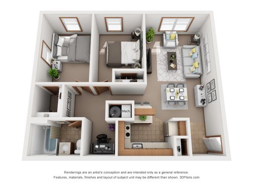 2 Bedroom 1 Bath with Nook 858 – photo 1
