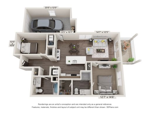 2 Bedroom 2 Bath with Garage - 1046 – photo 1