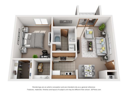 1 Bedroom 1 Bath 640 – photo 1
