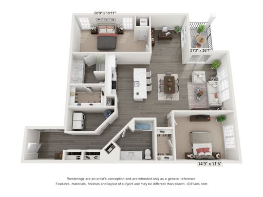 2 Bedroom 2 Bath 1534 – photo 1