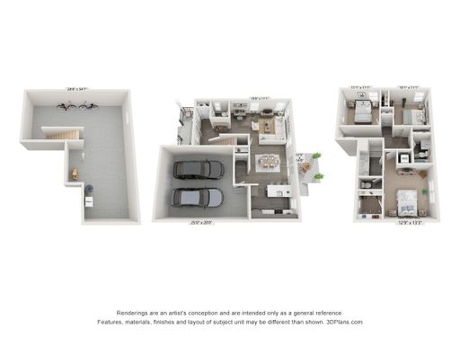 3 Bedroom 2.5 Bath with Basement 1569