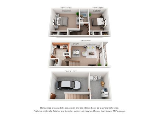 2 Bedroom 1.5 Bath Townhome Cedarbrook DUAL ENTRY 1024 – photo 1