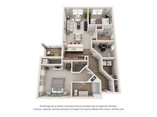 2 Bedroom 2 Bath with Den 1327 – photo 1