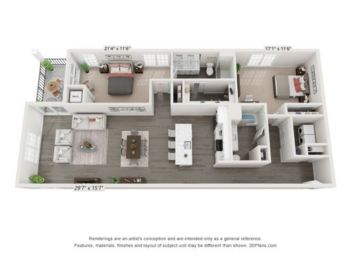 2 Bedroom 2 Bath 1546 – photo 1