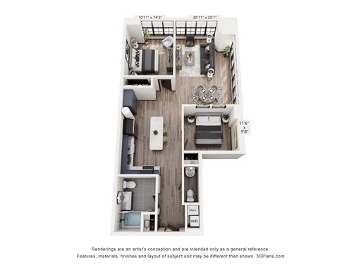 2 Bedroom 1.5 Bath – 1,130 – photo 1
