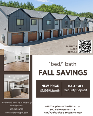 Half-Off Deposit: Bartlett Crossing 1bedroom 1bath!