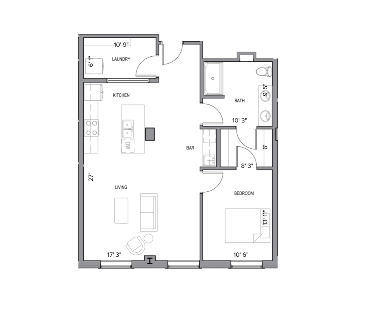 Milwaukee Apartment: 725 W Freshwater Way