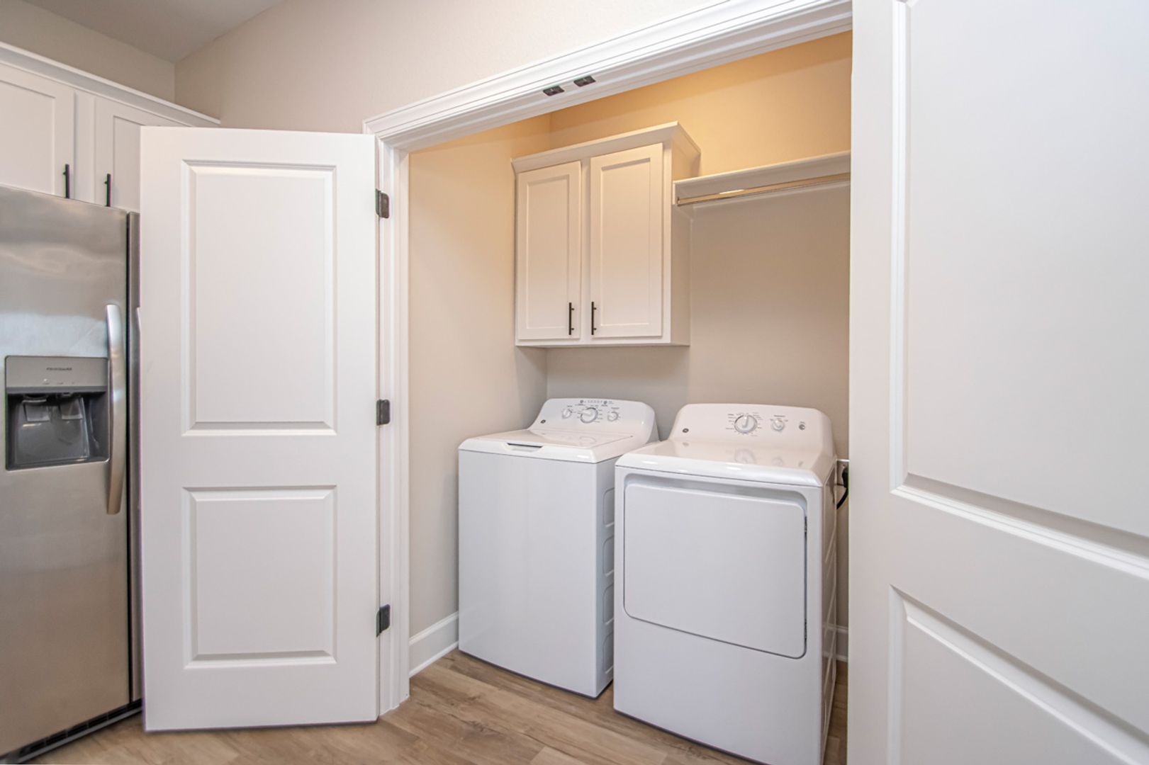 Laundry room at Luxury 2 Bed / 2 Bath Townhome with 2-Car Garage in Rockwater Village