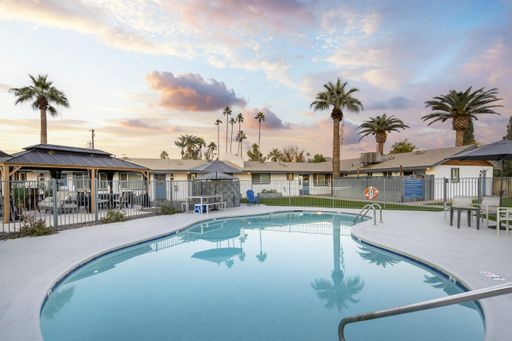 Pool and poolside area at Urban Falls.